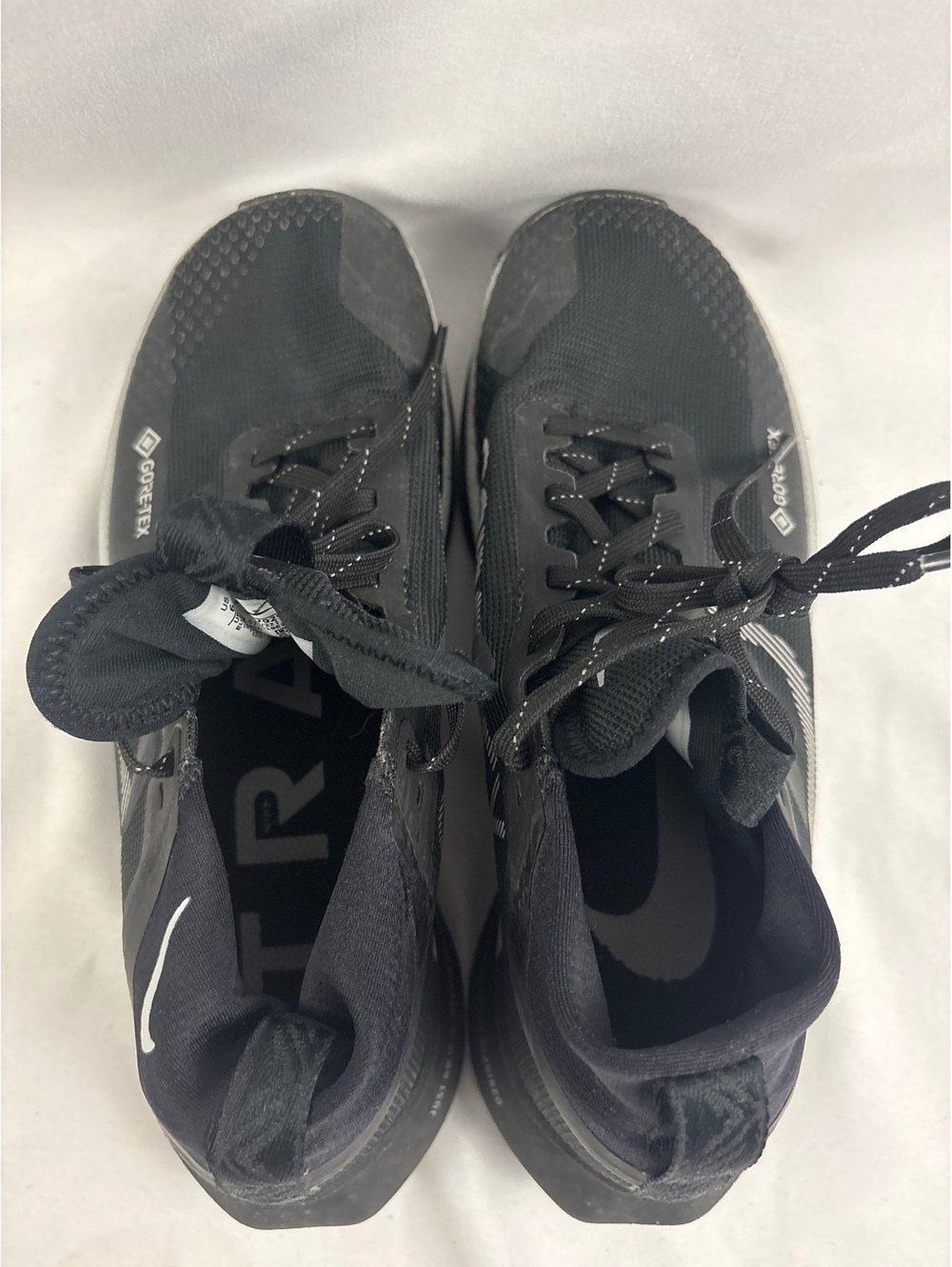 Nike React Pegasus Trail GTX 4 Women’s Gore-Tex Black Wolf Grey Size 6 - Picture 8 of 9